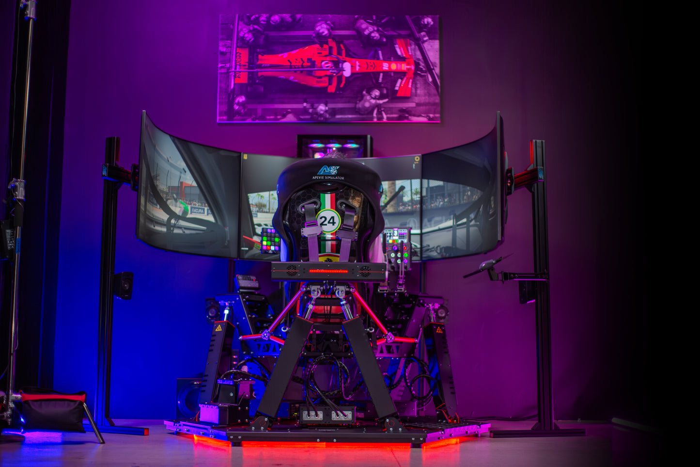 AS1 6DOF Racing Simulator with QS-S25 Spider Motion Platform